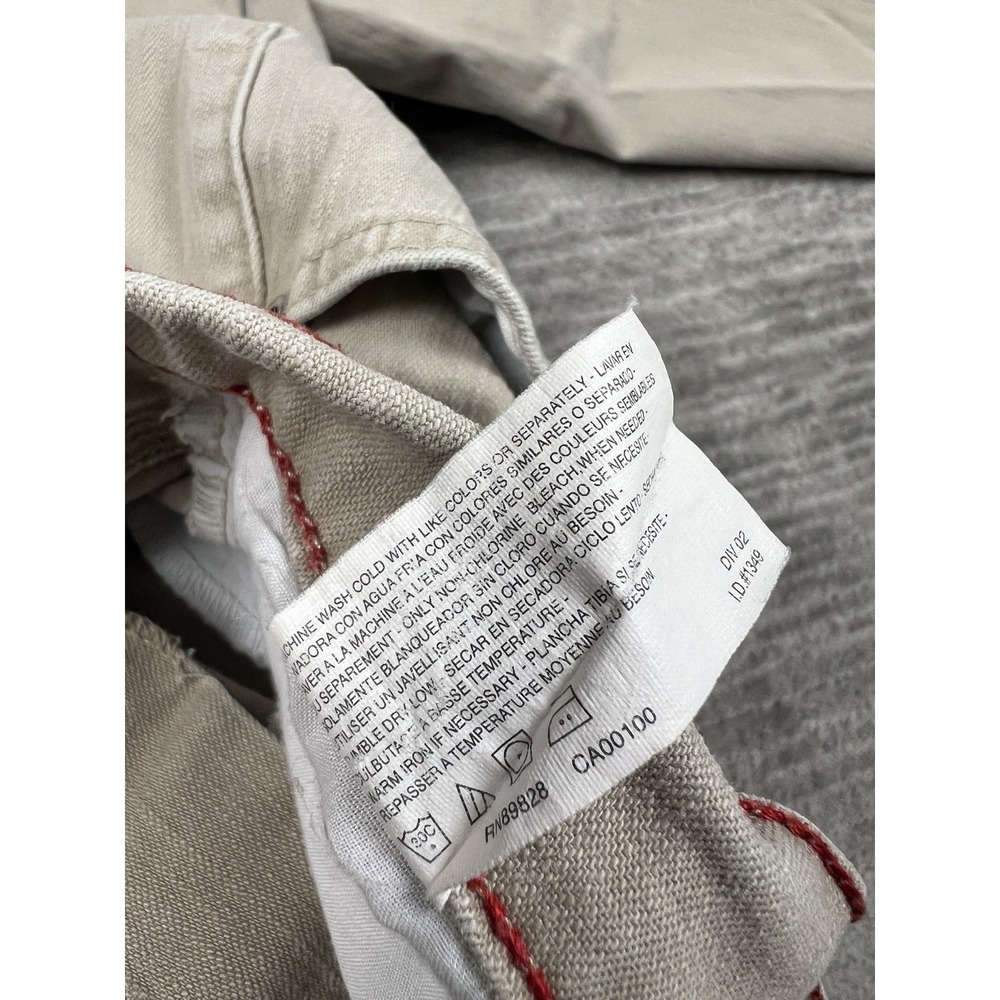 Gloria Vanderbilt Jeans Womens 16 Beige Straight Leg Denim Cotton Blend - Picture 15 of 15